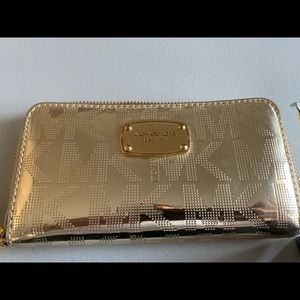 Gold Michael Kors Wristlet